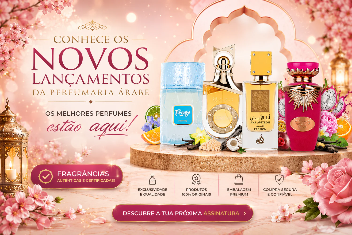 Novos lançamentos da perfumaria árabe
